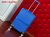 Goyard Bourget PM Trolley Case in Sky Blue Goyardine Canvas and Clamecy Cowhide Replica