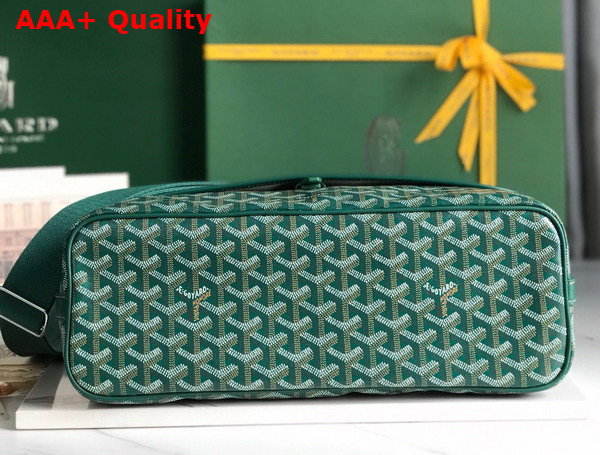 Goyard Capetien MM Messenger Bag in Green Goyardine Canvas and Chevroches Calfskin Replica