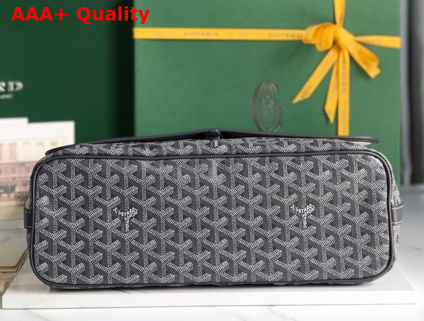 Goyard Capetien MM Messenger Bag in Grey Goyardine Canvas and Chevroches Calfskin Replica