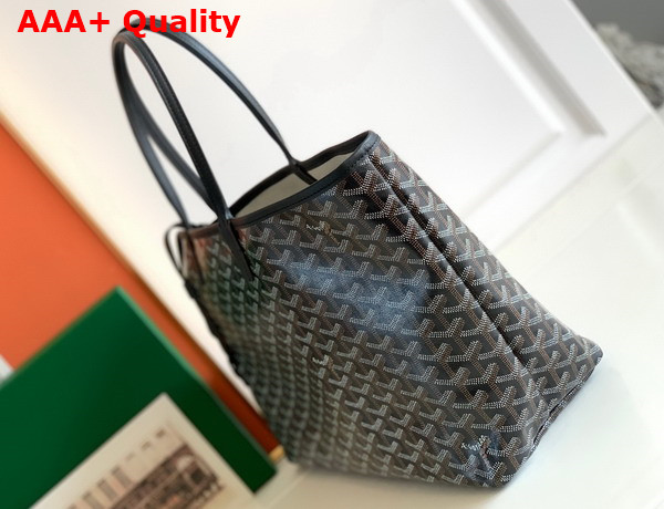 Goyard Chien Gris Bag in Black Goyardine Canvas and Chevroches Calfskin Replica