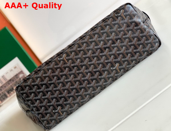 Goyard Chien Gris Bag in Black Goyardine Canvas and Chevroches Calfskin Replica