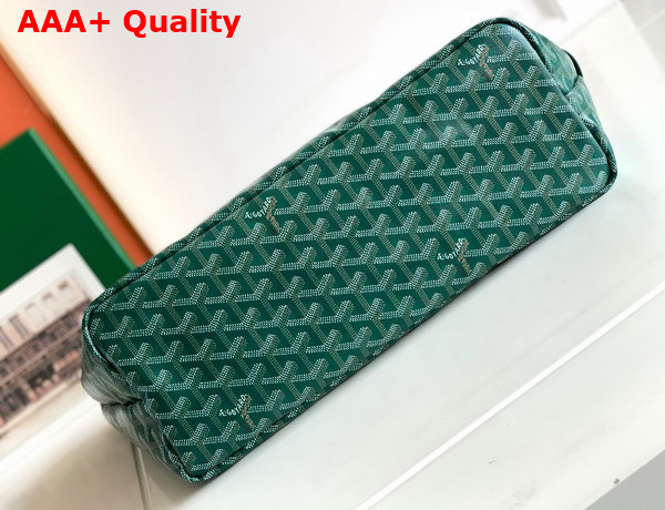 Goyard Chien Gris Bag in Green Goyardine Canvas and Chevroches Calfskin Replica