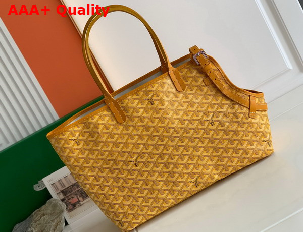 Goyard Chien Gris Bag in Yellow Goyardine Canvas and Chevroches Calfskin Replica