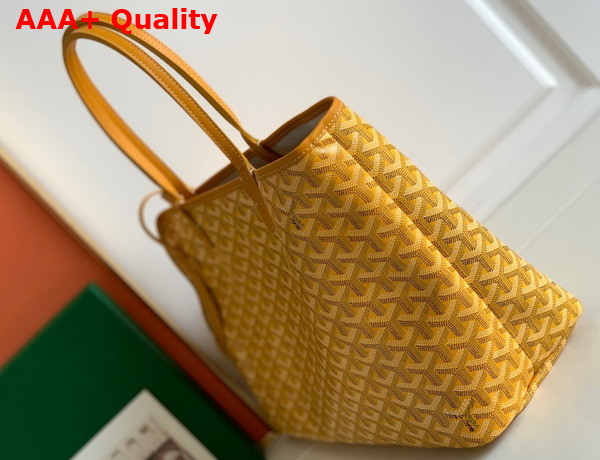 Goyard Chien Gris Bag in Yellow Goyardine Canvas and Chevroches Calfskin Replica