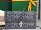 Goyard Duchesse Marie Caroline Bag in Grey Goyardine Canvas and Cervon Calfskin Replica