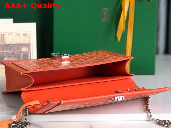 Goyard Duchesse Marie Caroline Bag in Orange Goyardine Canvas and Cervon Calfskin Replica