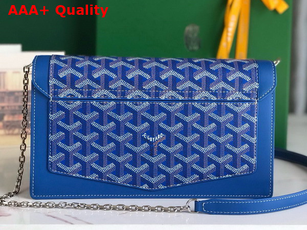 Goyard Duchesse Marie Caroline Bag in Sky Blue Goyardine Canvas and Cervon Calfskin Replica