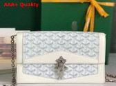 Goyard Duchesse Marie Caroline Bag in White Goyardine Canvas and Cervon Calfskin Replica