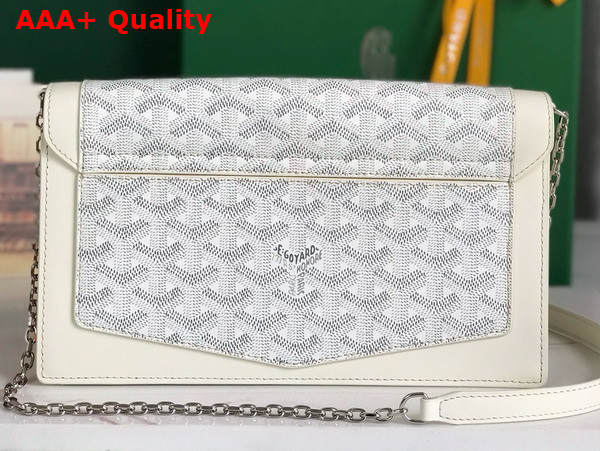 Goyard Duchesse Marie Caroline Bag in White Goyardine Canvas and Cervon Calfskin Replica