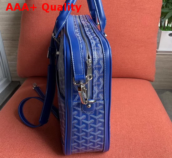 Goyard Gentlemen Only Briefcase in Blue Goyardine Canvas Replica