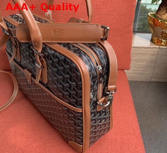 Goyard Gentlemen Only Briefcase in Brown Goyardine Canvas Replica