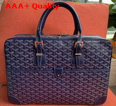 Goyard Gentlemen Only Briefcase in Navy Blue Goyardine Canvas Replica