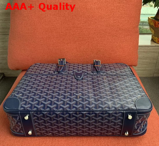 Goyard Gentlemen Only Briefcase in Navy Blue Goyardine Canvas Replica