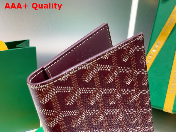 Goyard Grenelle Passport Cover in Burgundy Goyardine Canvas and Vauzelles Calfskin Replica