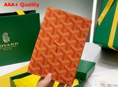 Goyard Grenelle Passport Cover in Orange Goyardine Canvas and Vauzelles Calfskin Replica