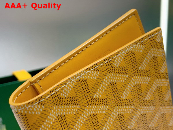 Goyard Grenelle Passport Cover in Yellow Goyardine Canvas and Vauzelles Calfskin Replica