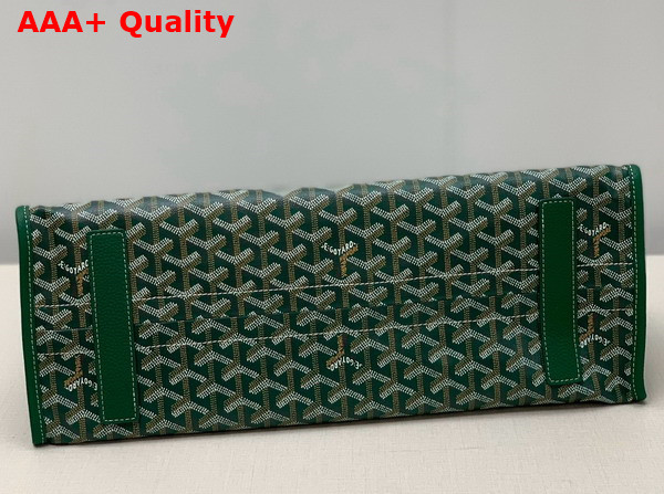 Goyard Hardy PM Bag in Green Goyardine Canvas and Decize Taurillon Leather Replica