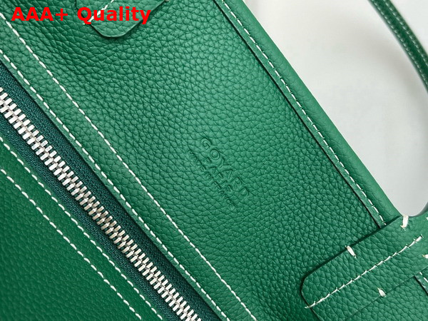 Goyard Hardy PM Bag in Green Goyardine Canvas and Decize Taurillon Leather Replica