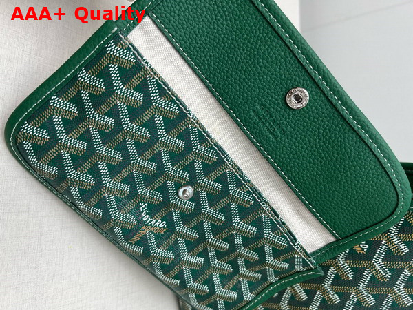 Goyard Hardy PM Bag in Green Goyardine Canvas and Decize Taurillon Leather Replica