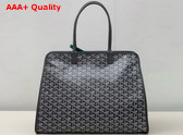 Goyard Hardy PM Bag in Grey Goyardine Canvas and Decize Taurillon Leather Replica