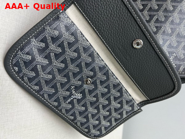 Goyard Hardy PM Bag in Grey Goyardine Canvas and Decize Taurillon Leather Replica