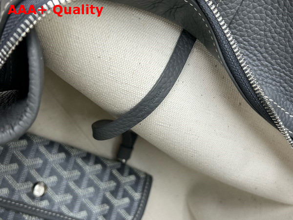 Goyard Hardy PM Bag in Grey Goyardine Canvas and Decize Taurillon Leather Replica