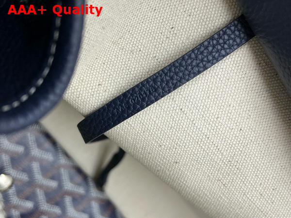 Goyard Hardy PM Bag in Navy Blue Goyardine Canvas and Decize Taurillon Leather Replica