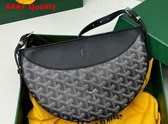 Goyard Hirondelle Bag in Black Goyardine Canvas and Chevroches Calfskin Replica