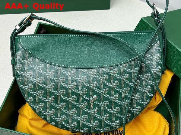 Goyard Hirondelle Bag in Green Goyardine Canvas and Chevroches Calfskin Replica