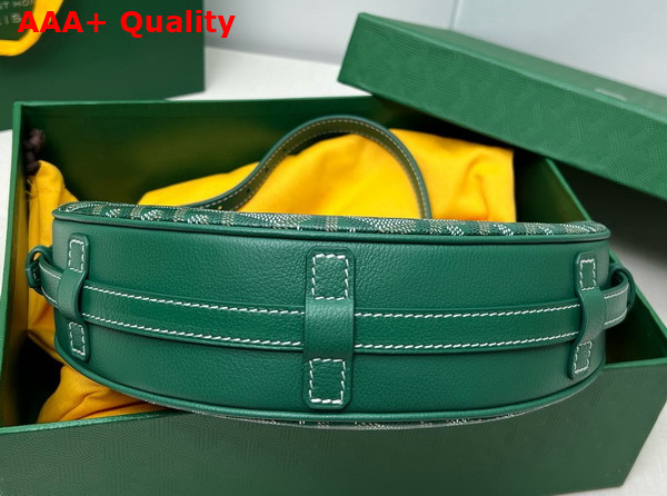 Goyard Hirondelle Bag in Green Goyardine Canvas and Chevroches Calfskin Replica