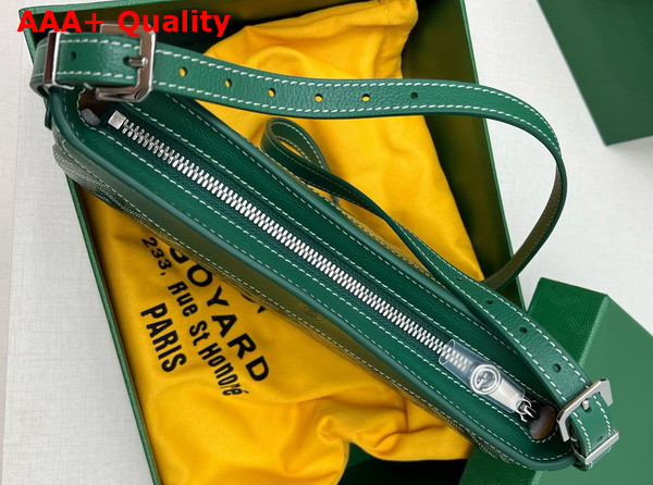 Goyard Hirondelle Bag in Green Goyardine Canvas and Chevroches Calfskin Replica