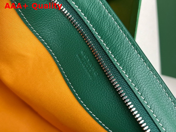 Goyard Hirondelle Bag in Green Goyardine Canvas and Chevroches Calfskin Replica