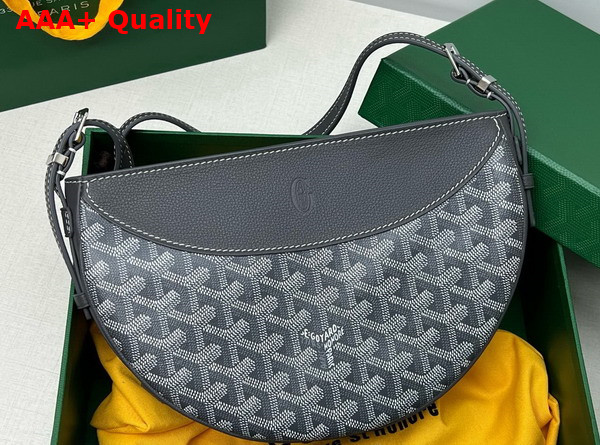 Goyard Hirondelle Bag in Grey Goyardine Canvas and Chevroches Calfskin Replica