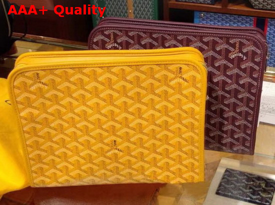 Goyard Jouvence Toiletry Pouch in Yellow Replica