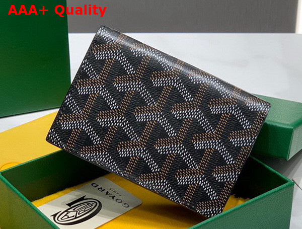 Goyard Malesherbes Card Wallet in Gray Goyardine Canvas and Vauzelles Calfskin Replica