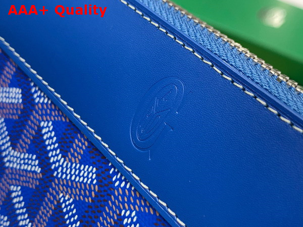 Goyard Matignon GM Wallet in Sky Blue Goyardine Canvas and Vauzelles Calfskin Replica