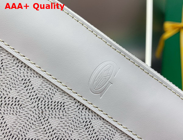 Goyard Matignon GM Wallet in White Goyardine Canvas and Vauzelles Calfskin Replica