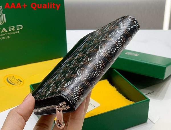 Goyard Matignon PM Wallet in Black Goyardine Canvas and Vauzelles Calfskin Replica