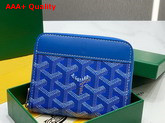 Goyard Matignon PM Wallet in Sky Blue Goyardine Canvas and Vauzelles Calfskin Replica