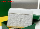 Goyard Matignon PM Wallet in White Goyardine Canvas and Vauzelles Calfskin Replica