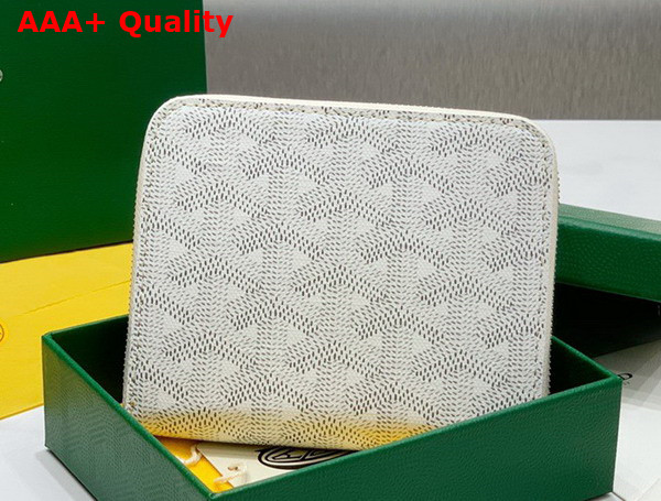 Goyard Matignon PM Wallet in White Goyardine Canvas and Vauzelles Calfskin Replica