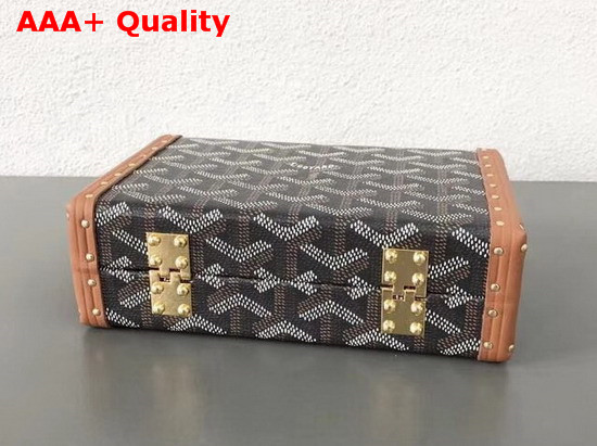 Goyard Minaudiere Trunk in Brown Replica