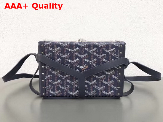 Goyard Minaudiere Trunk in Navy Blue Replica