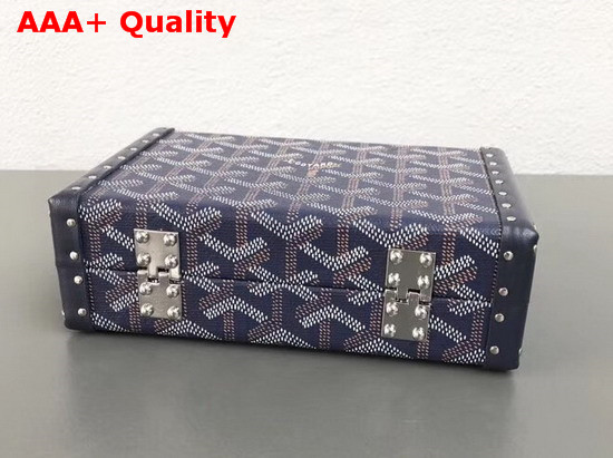 Goyard Minaudiere Trunk in Navy Blue Replica