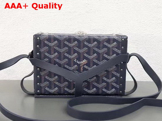 Goyard Minaudiere Trunk in Navy Blue Replica