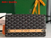 Goyard Monte Carlo PM Clutch in Black Goyardine Canvas and Clamecy Cowhide Replica