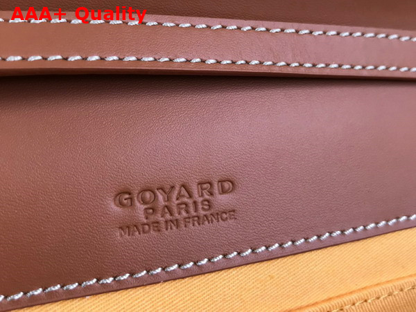 Goyard Monte Carlo PM Clutch in Black and Tan Goyardine Canvas and Clamecy Cowhide Replica