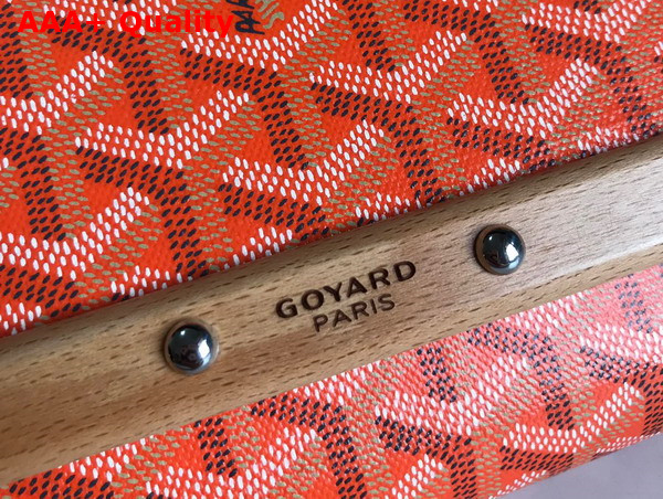 Goyard Monte Carlo PM Clutch in Orange Goyardine Canvas and Clamecy Cowhide Replica