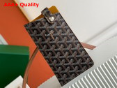 Goyard Montmartre GM Case in Black and Tan Goyardine Canvas Replica