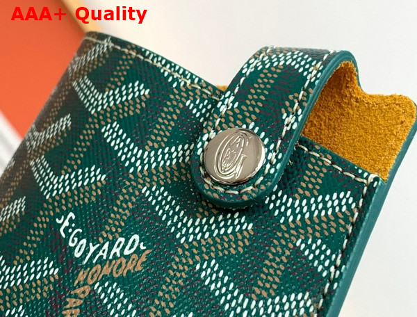 Goyard Montmartre GM Case in Green Goyardine Canvas Replica